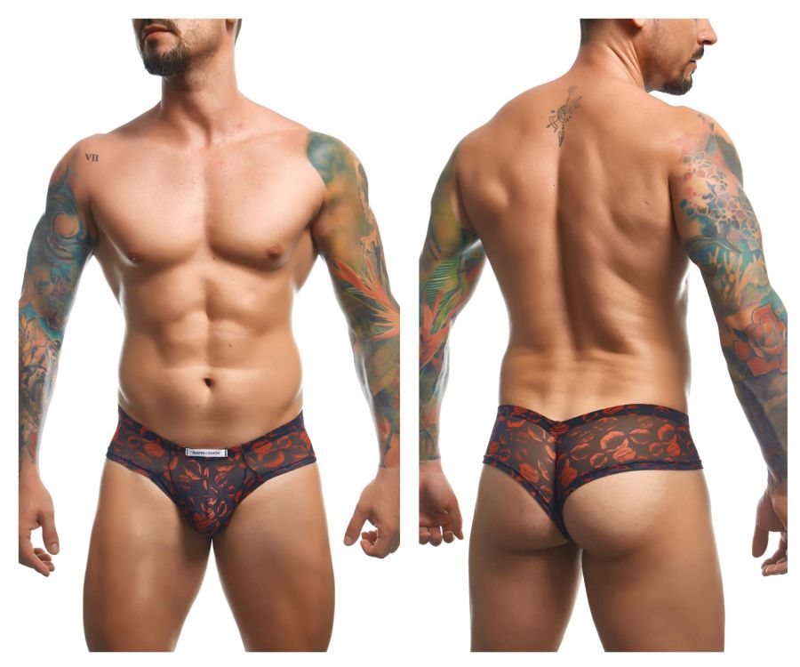 JUSTIN+SIMON Men's Underwear XSJ22 Cheek Briefs Color Lips