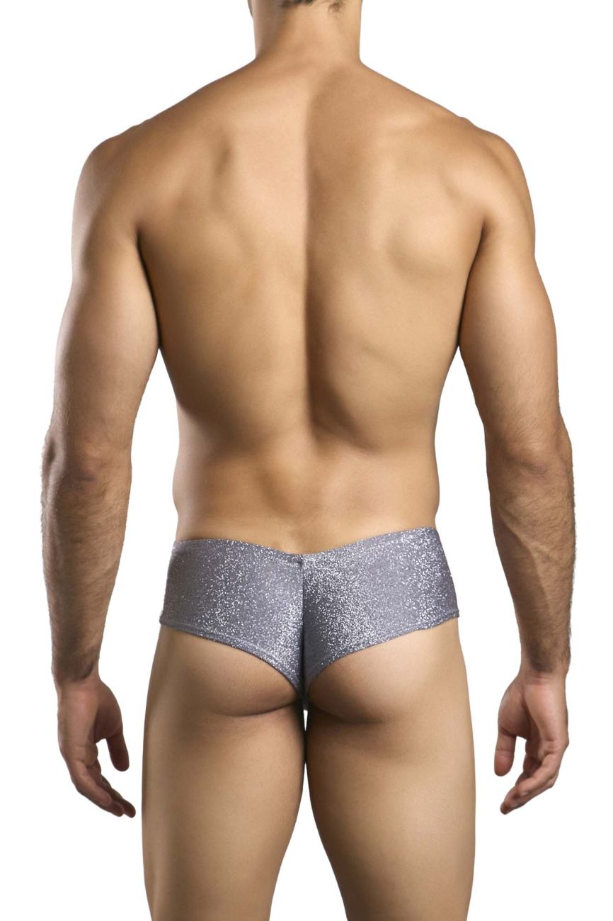 JUSTIN+SIMON Men's Underwear XSJ22 Cheek Briefs Color Lurex Gray