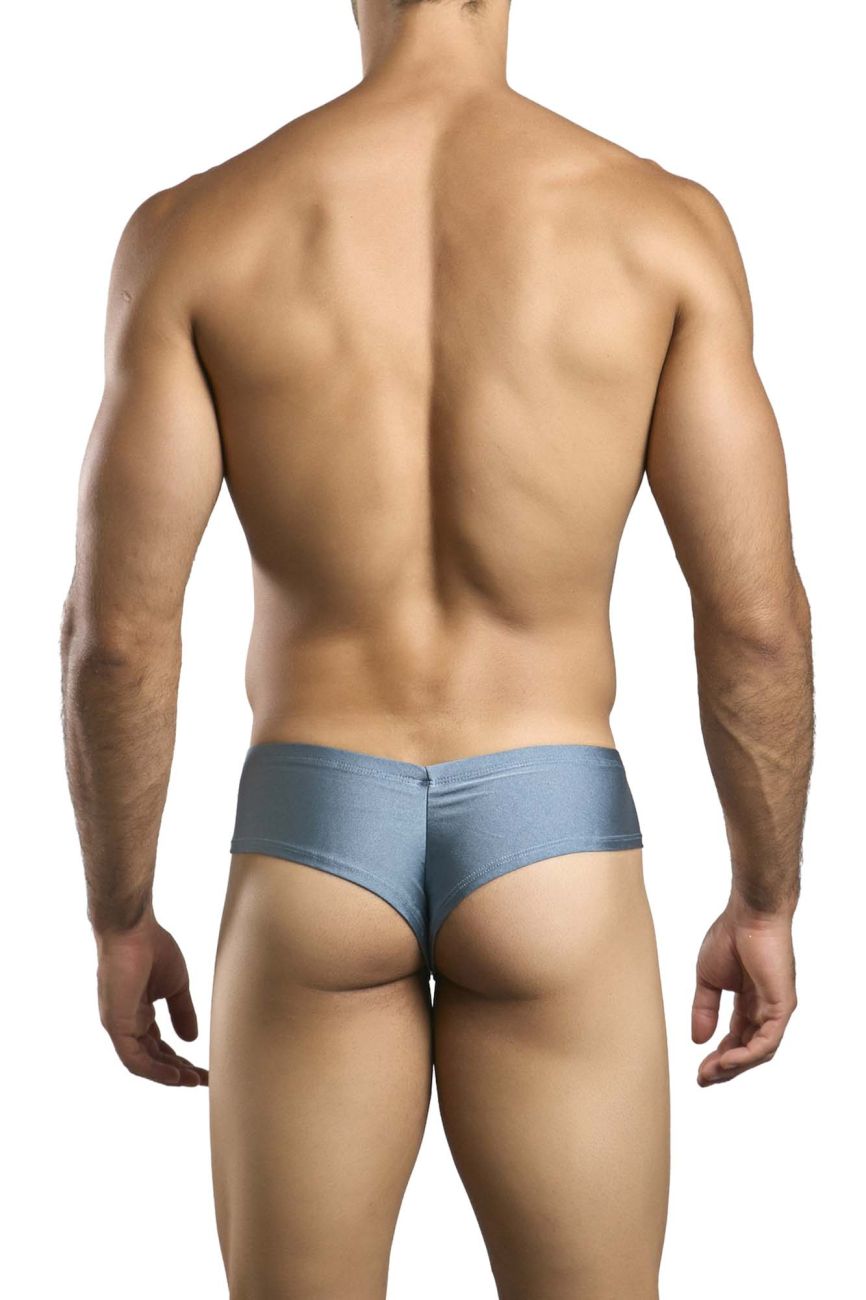 JUSTIN+SIMON Men's Underwear XSJ22 Cheek Briefs Color Metal Green