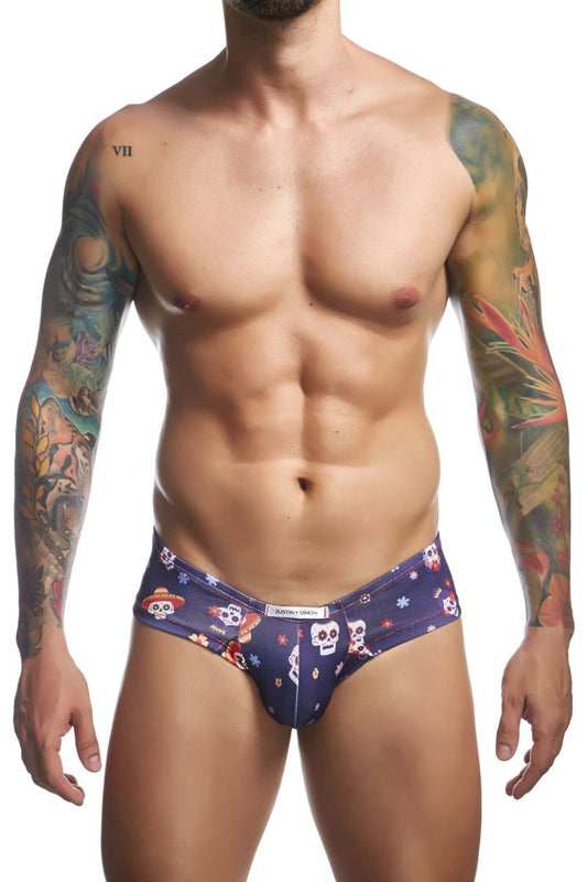 JUSTIN+SIMON Men's Underwear XSJ22 Cheek Briefs Color Mexico