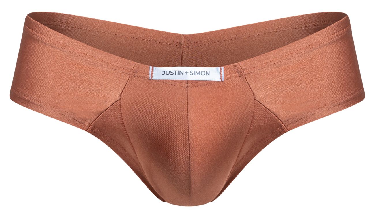 JUSTIN+SIMON Men's Underwear XSJ22 Cheek Briefs Color Ochre