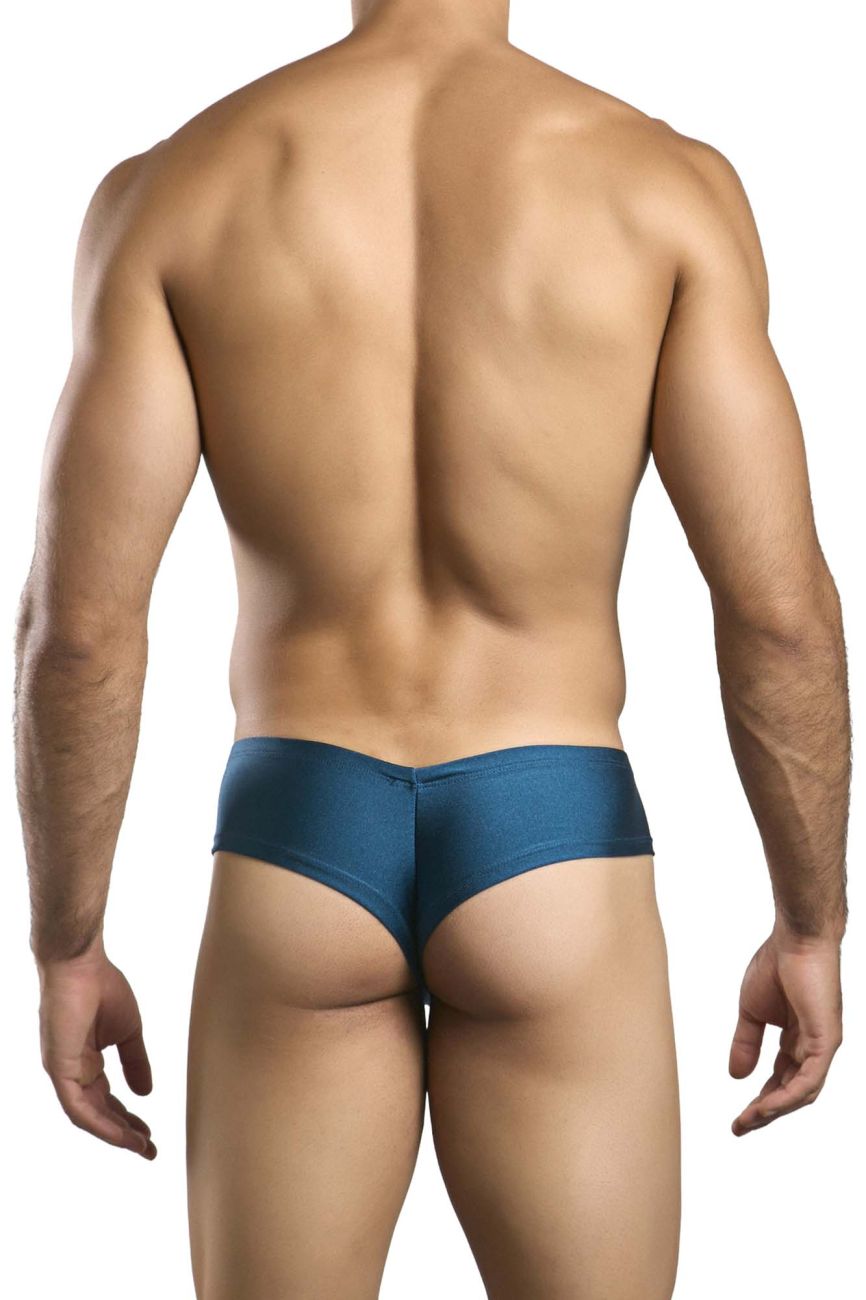 JUSTIN+SIMON Men's Underwear XSJ22 Cheek Briefs Color Opal Green