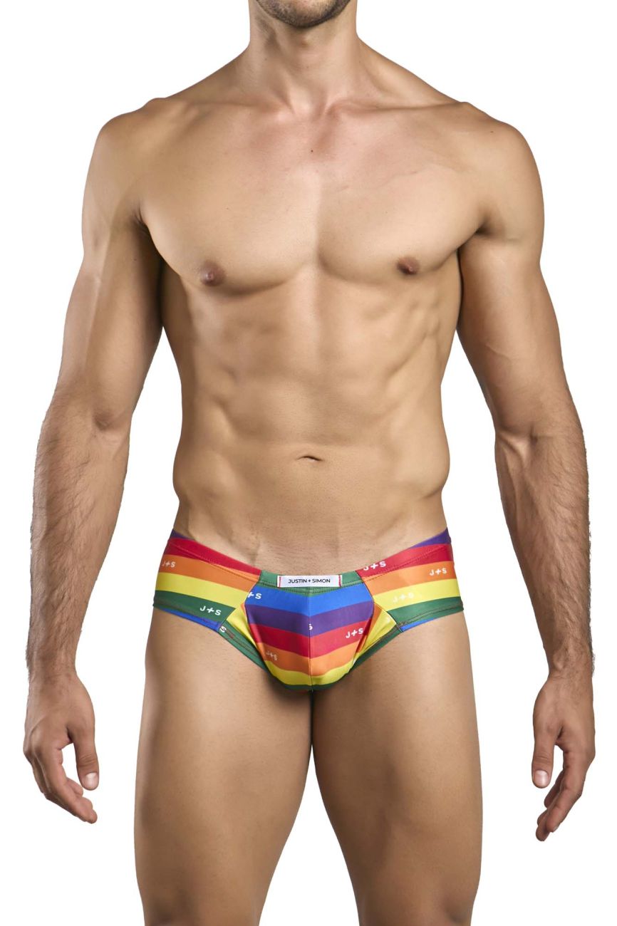 JUSTIN+SIMON Cheek Briefs - Pride Flag