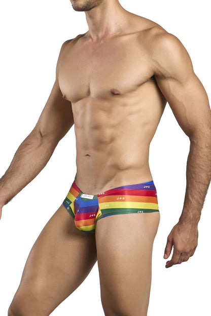 JUSTIN+SIMON Men's Underwear XSJ22 Cheek Briefs Color Pride