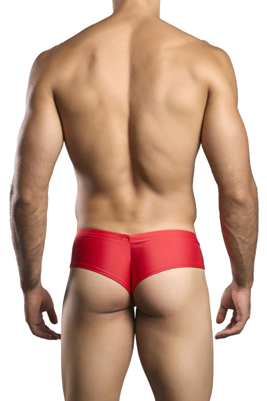 JUSTIN+SIMON Men's Underwear XSJ22 Cheek Briefs Color Red