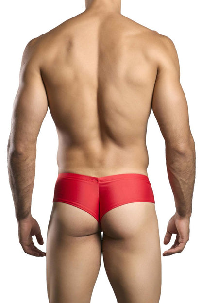 JUSTIN+SIMON Men's Underwear XSJ22 Cheek Briefs Color Red