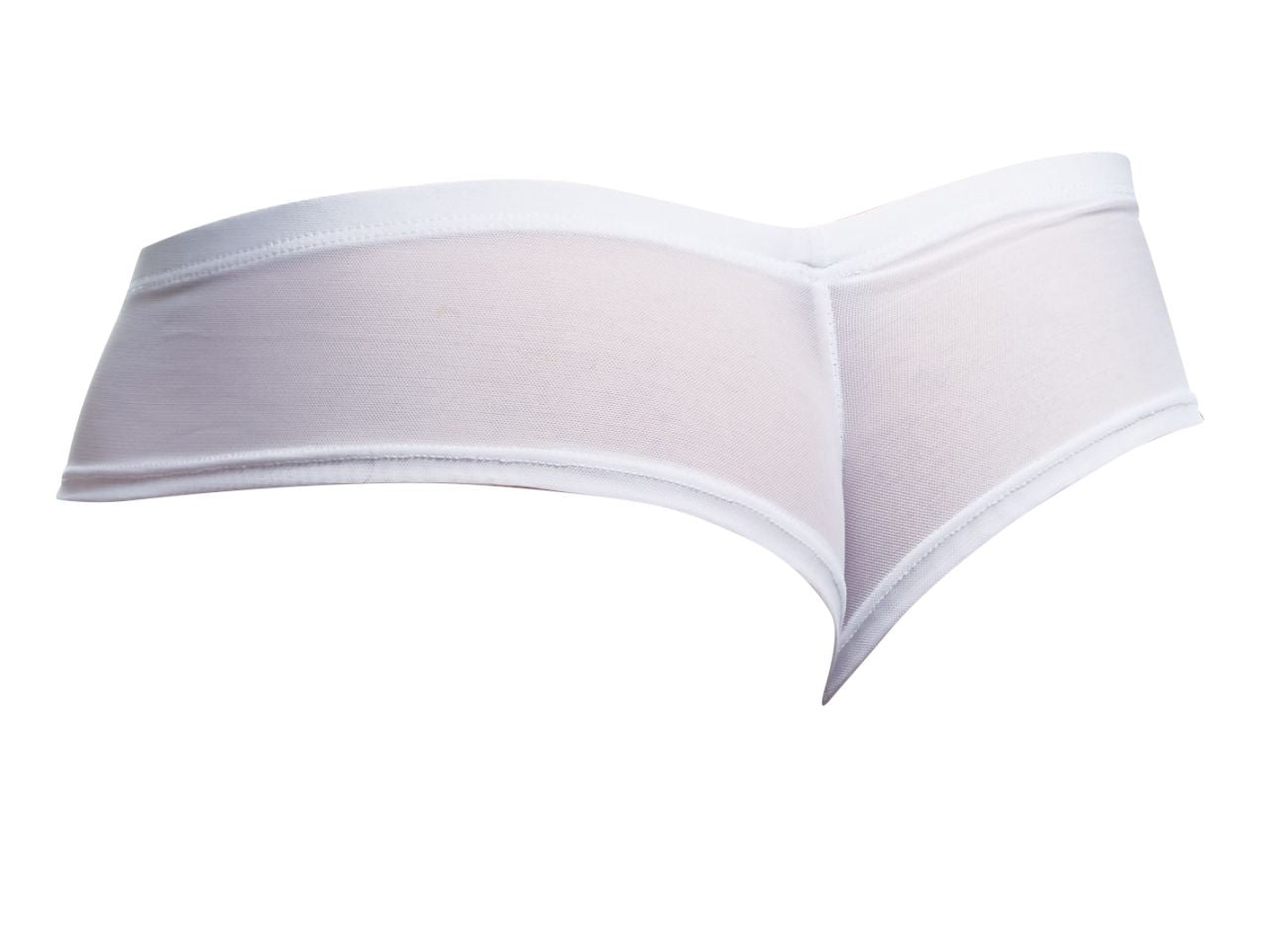 JUSTIN+SIMON Men's Underwear XSJ22 Cheek Briefs Color White Mesh