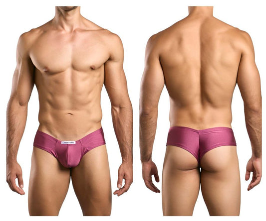 JUSTIN+SIMON Men's Underwear XSJ22 Cheek Briefs Color Wine