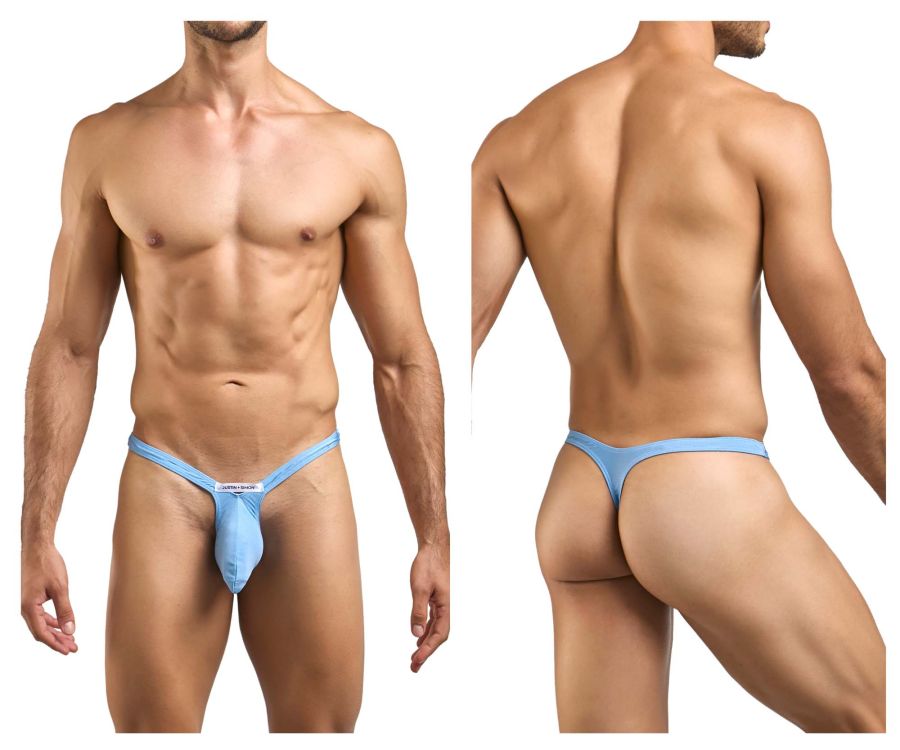 JUSTIN+SIMON Men's Underwear XSJBU02 Bulge Thongs Color Baby Blue