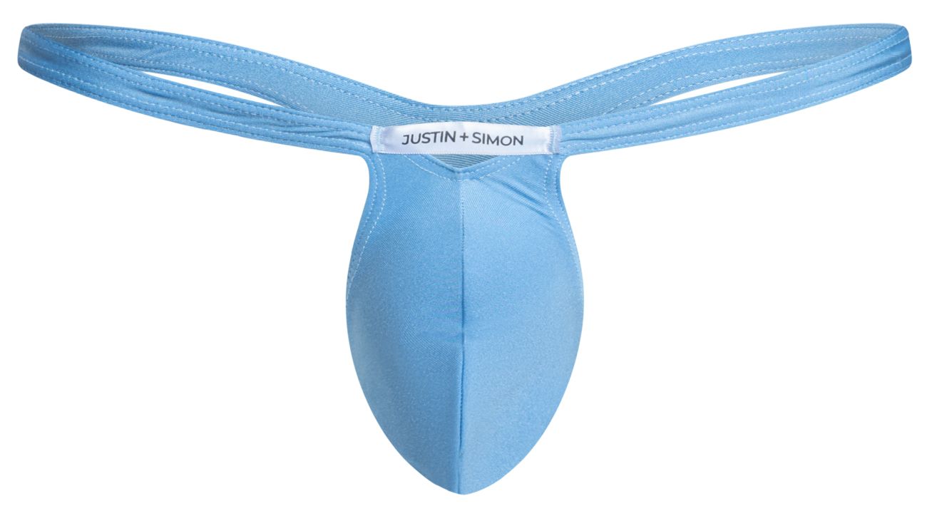 JUSTIN+SIMON Men's Underwear XSJBU02 Bulge Thongs Color Baby Blue
