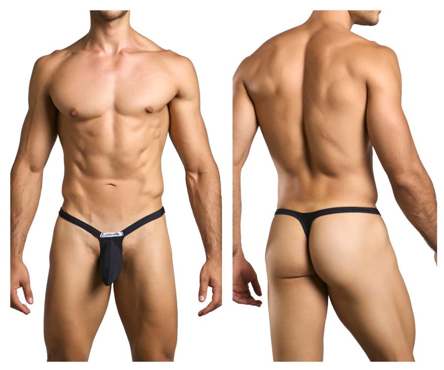 JUSTIN+SIMON Men's Underwear XSJBU02 Bulge Thongs Color Black