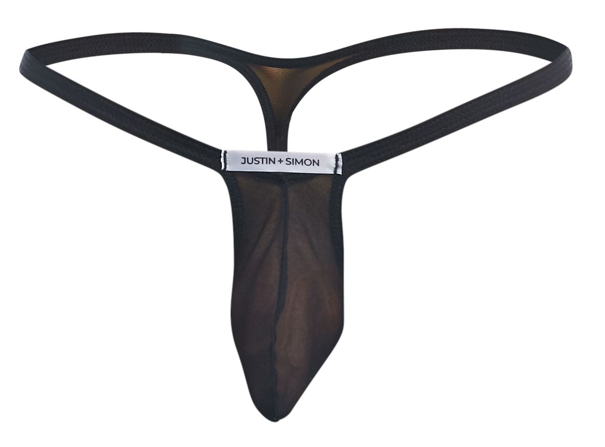 JUSTIN+SIMON Men's Underwear XSJBU02 Bulge Thongs Color Black