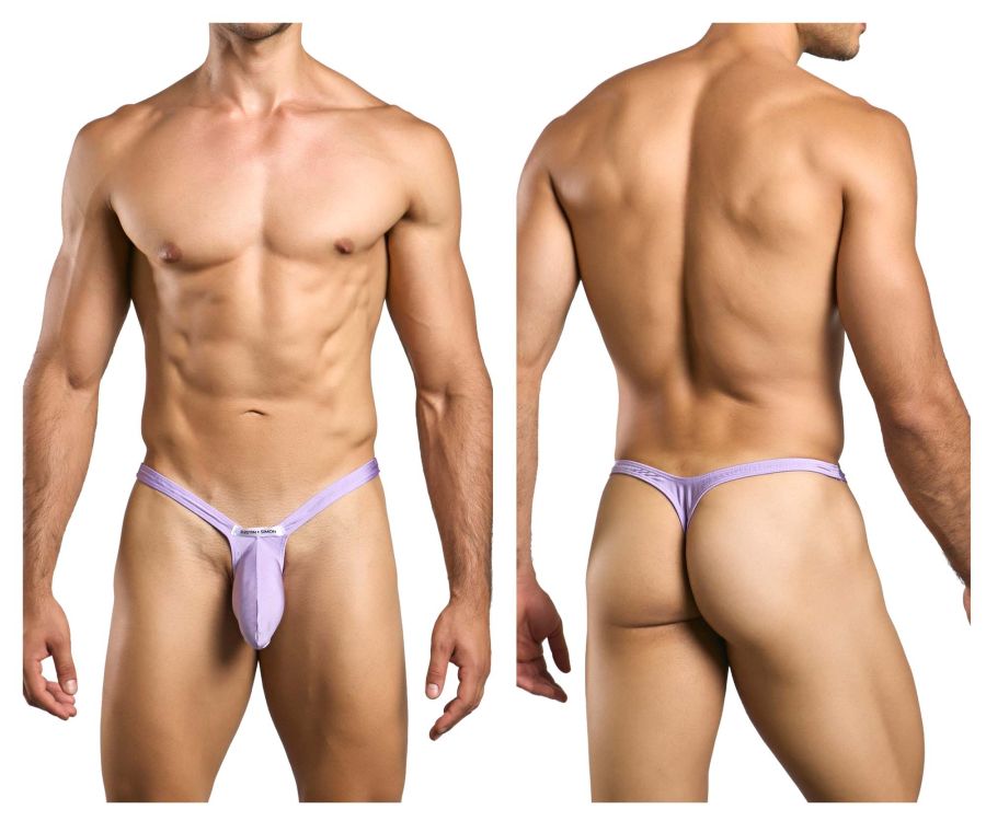 JUSTIN+SIMON Men's Underwear XSJBU02 Bulge Thongs Color Lilac