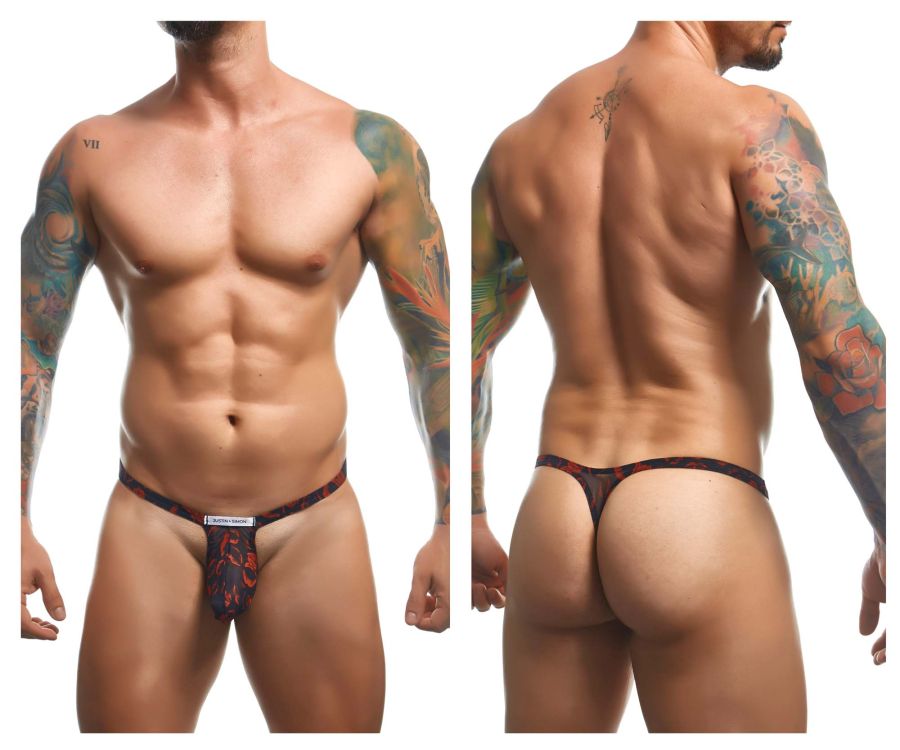 JUSTIN+SIMON Men's Underwear XSJBU02 Bulge Thongs Color Lips