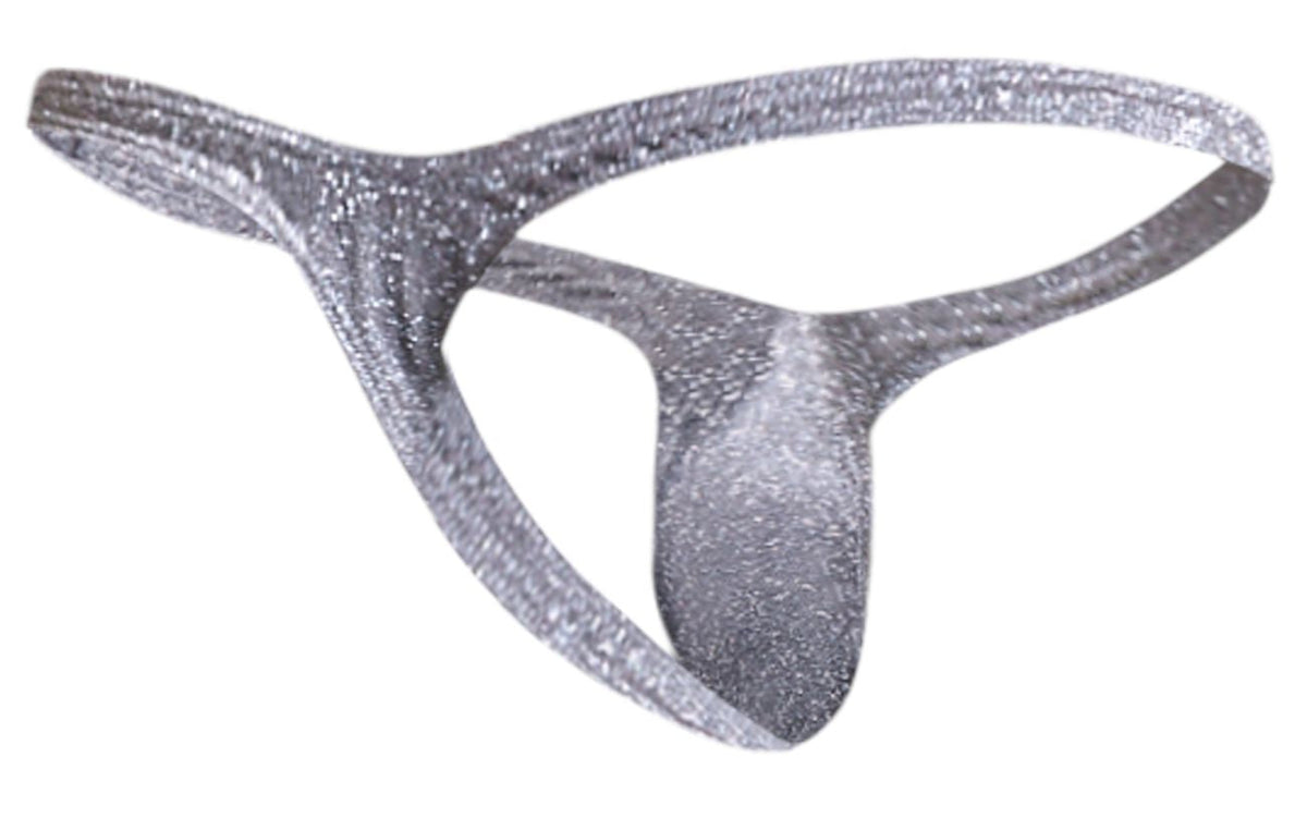 JUSTIN+SIMON Bulge Thongs - Lurex Gray