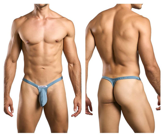 JUSTIN+SIMON Men's Underwear XSJBU02 Bulge Thongs Color Metal Green