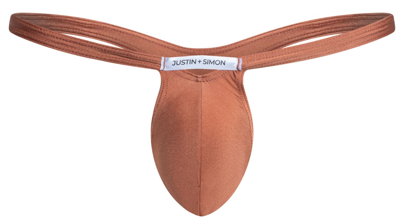 JUSTIN+SIMON Men's Underwear XSJBU02 Bulge Thongs Color Ochre