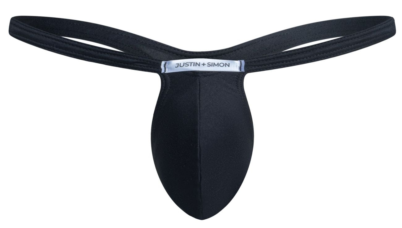 JUSTIN+SIMON Men's Underwear XSJBU02 Bulge Thongs Color Peach Black