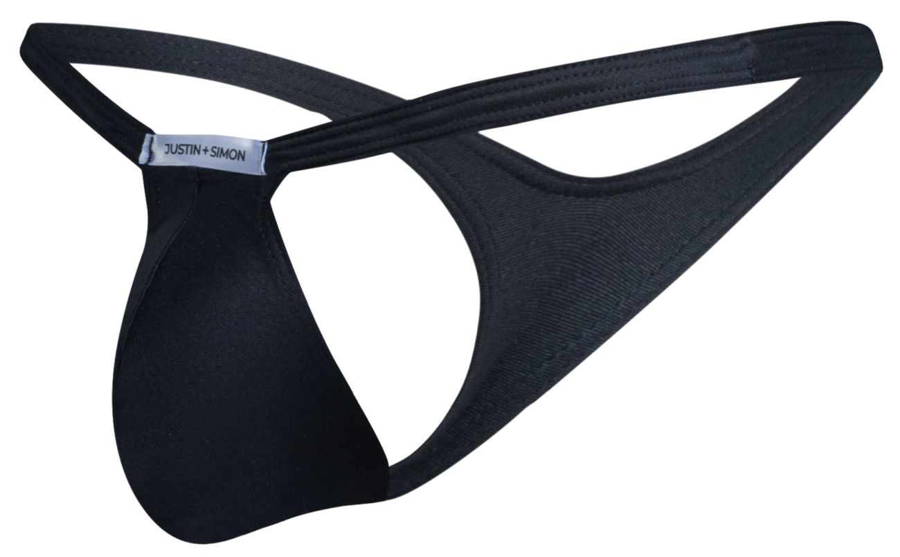 JUSTIN+SIMON Men's Underwear XSJBU02 Bulge Thongs Color Peach Black
