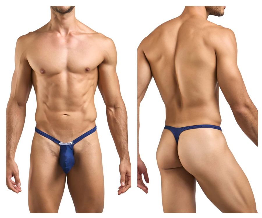 JUSTIN+SIMON Men's Underwear XSJBU02 Bulge Thongs Color Peach Navy