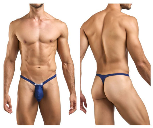 JUSTIN+SIMON Men's Underwear XSJBU02 Bulge Thongs Color Peach Navy