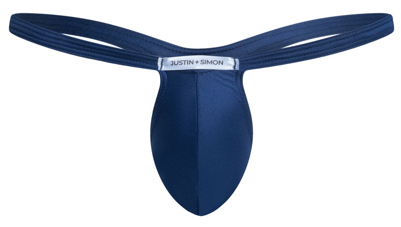 JUSTIN+SIMON Men's Underwear XSJBU02 Bulge Thongs Color Peach Navy