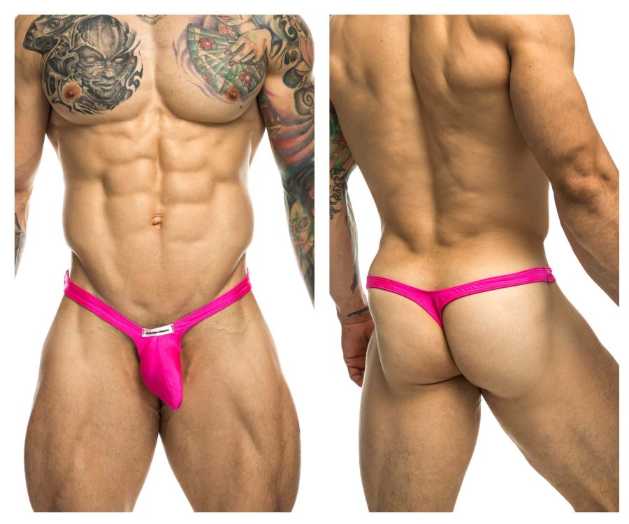 JUSTIN+SIMON Men's Underwear XSJBU02 Bulge Thongs Color Pink