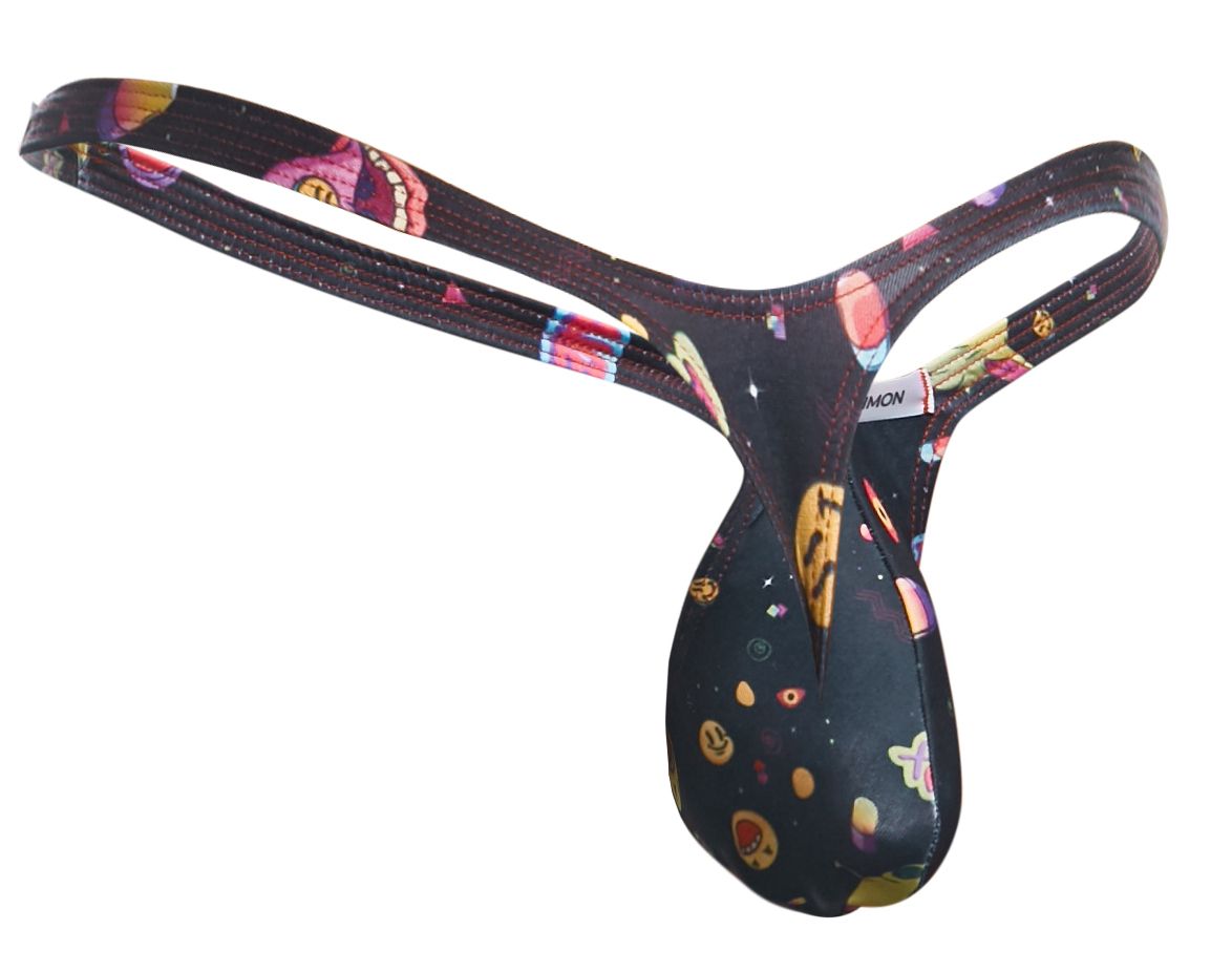 JUSTIN+SIMON Men's Underwear XSJBU02 Bulge Thongs Color Psycodelic