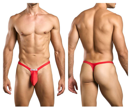 JUSTIN+SIMON Men's Underwear XSJBU02 Bulge Thongs Color Red