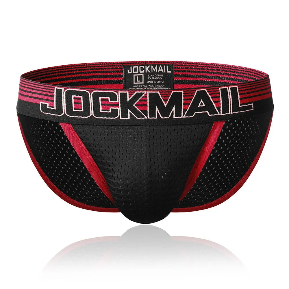 Jockmail Black Mesh Sport Brief