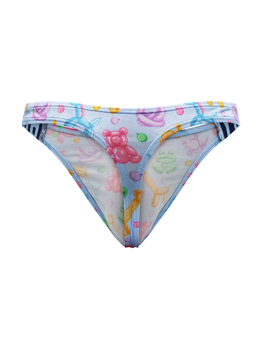 Luxe Satin Dual Logo Thong