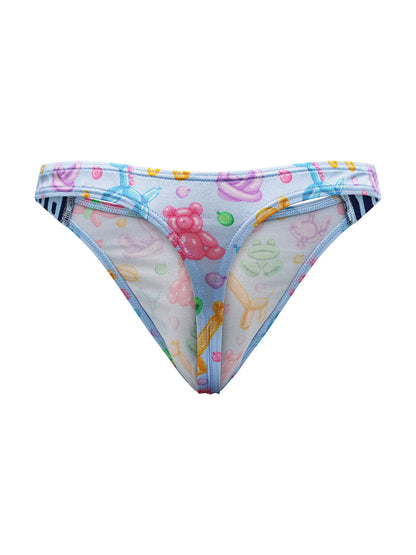 Luxe Satin Dual Logo Thong