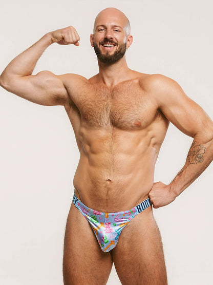 Luxe Satin Dual Logo Thong