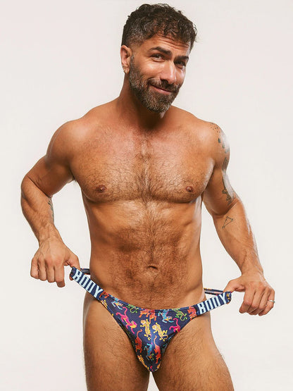 Luxe Satin Dual Logo Thong