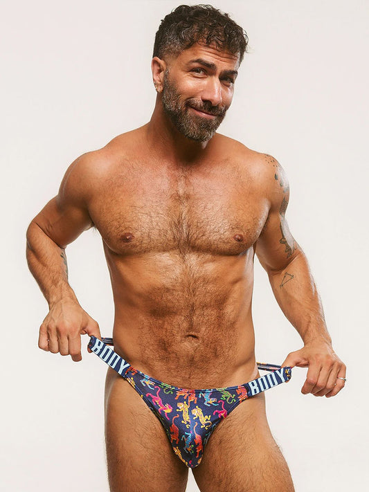 Luxe Satin Dual Logo Thong
