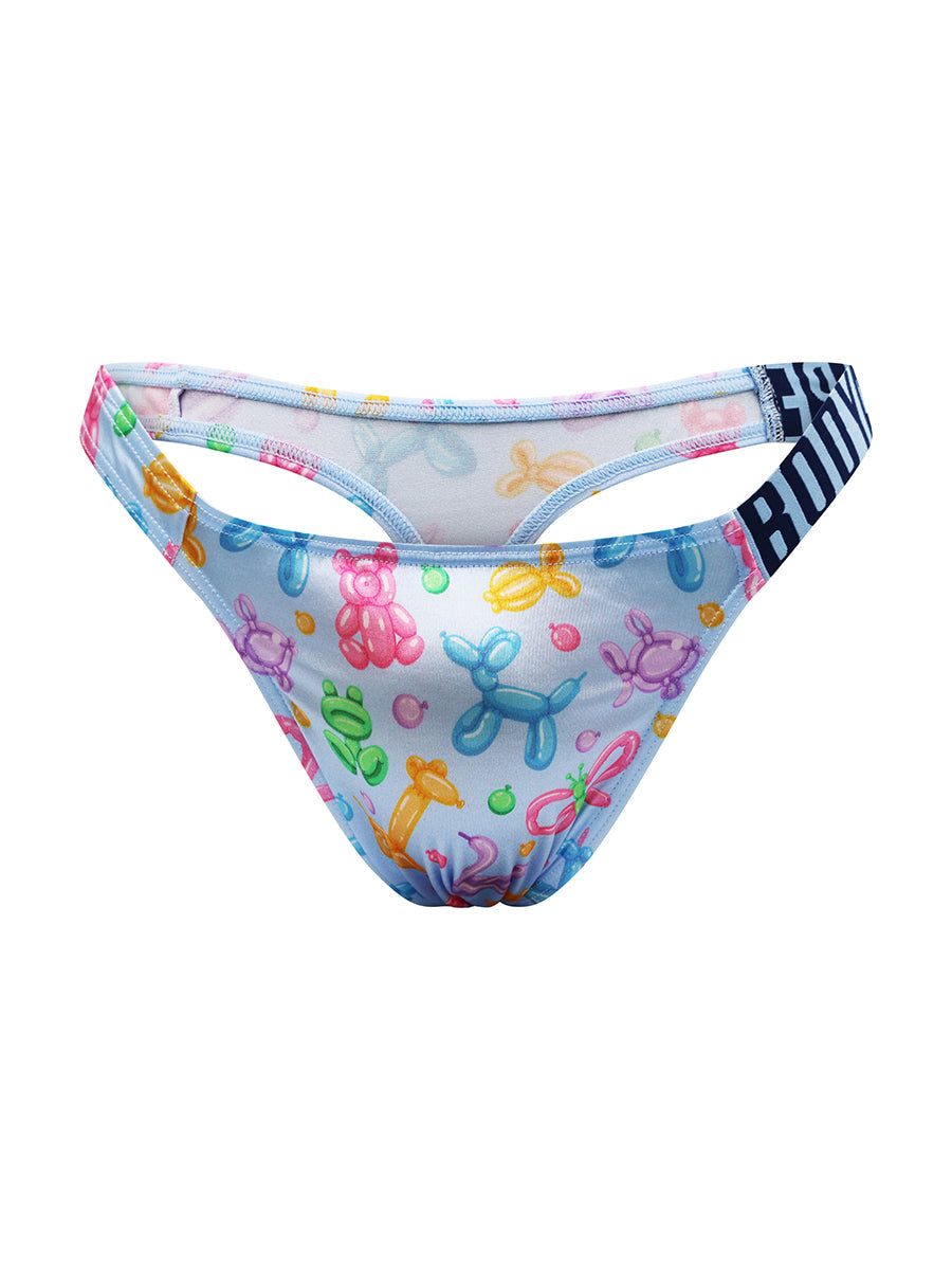 Luxe Satin Logo Strap Thong