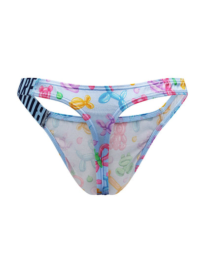 Luxe Satin Logo Strap Thong