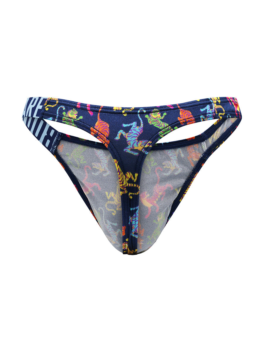 Luxe Satin Logo Strap Thong