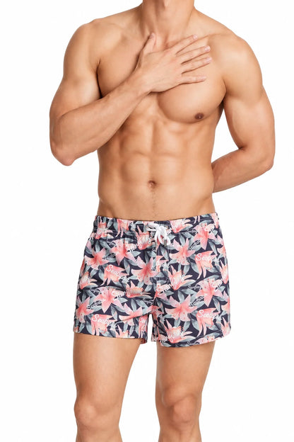 Men’s Printed Beach Shorts - Casual & Comfortable Sleepwear - front view