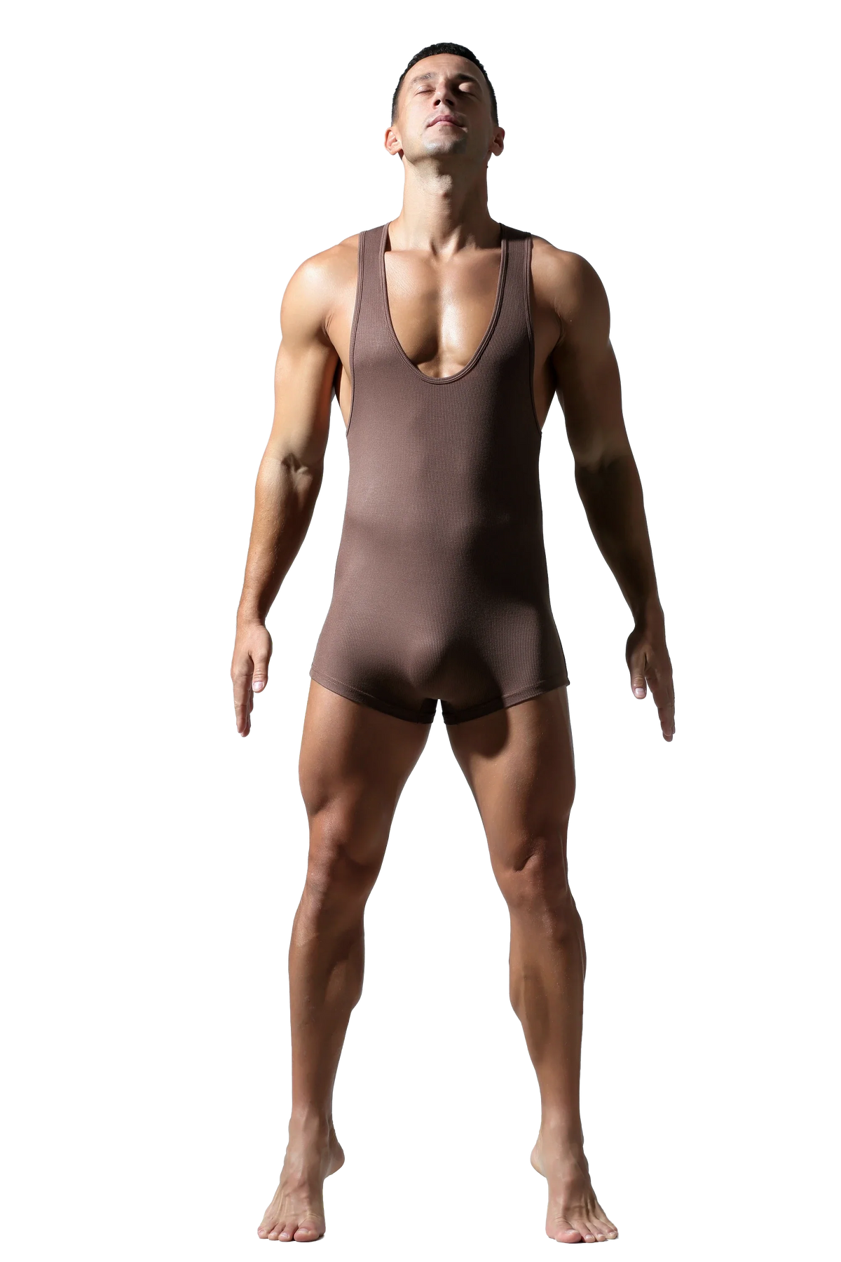 Men's One-Piece Bodysuit - Sleek Tank Top Style - view 27