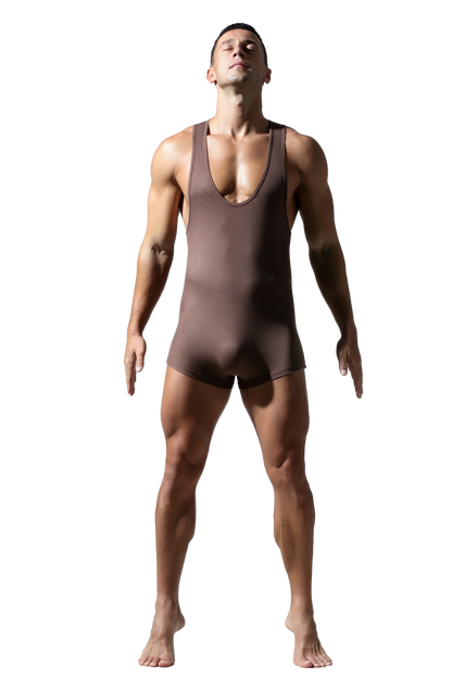 Men's One-Piece Bodysuit - Sleek Tank Top Style - view 27