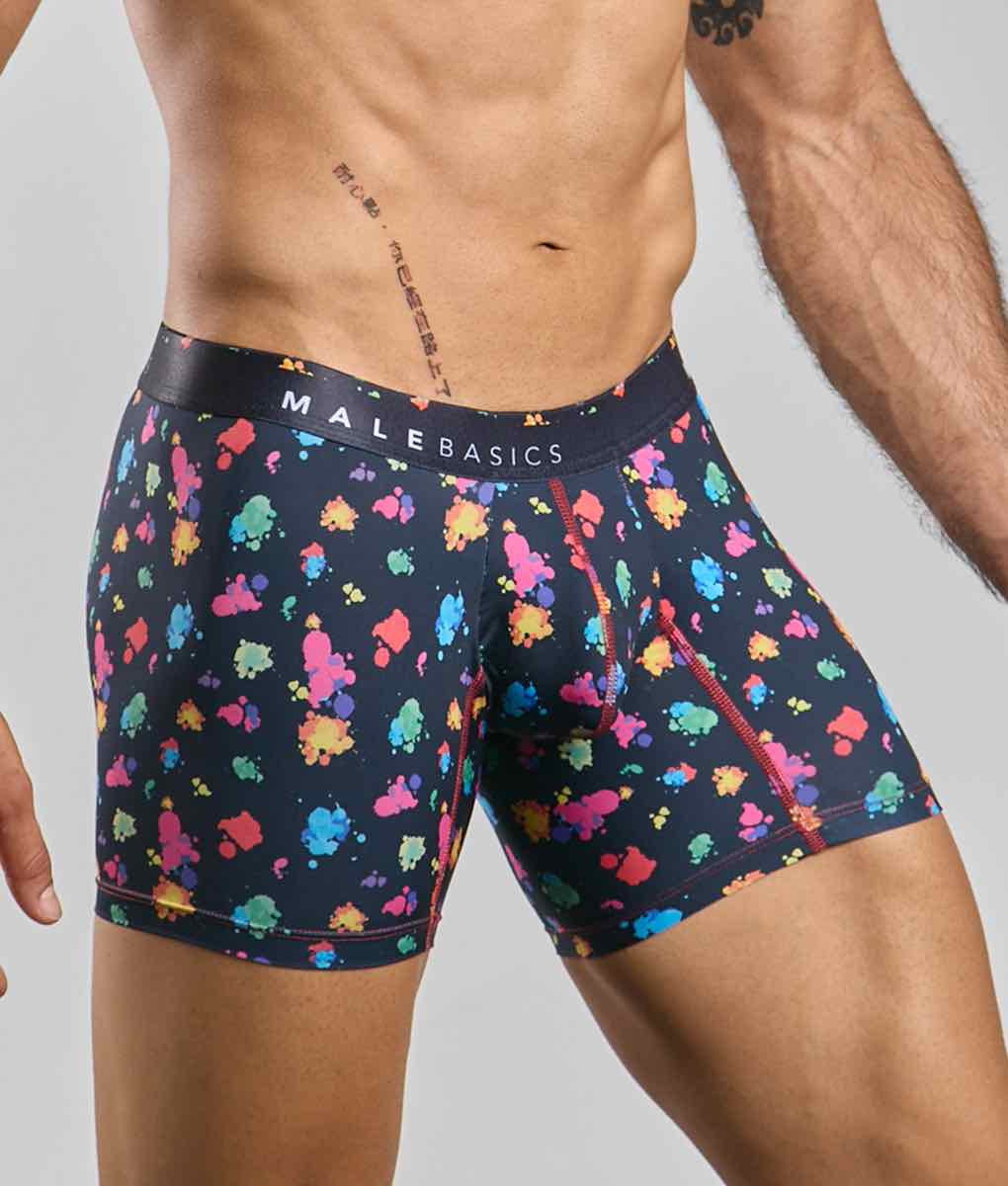 Malebasics Boxer Brief Hipster Black Splash | MEN Boxer Brief | Malebasics | OUTFAIR | OUTFAIR