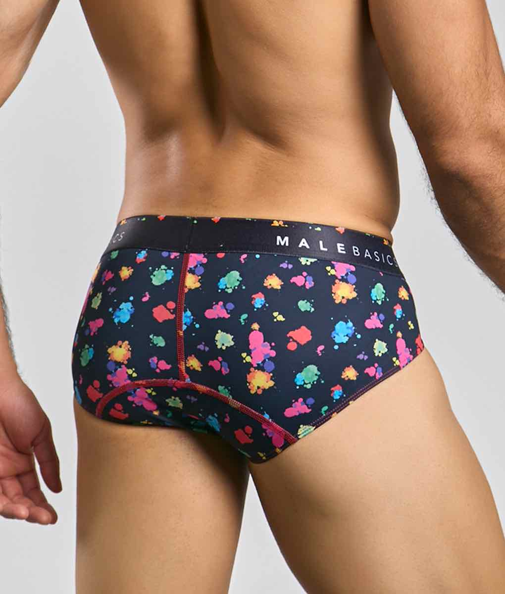 Malebasics New Hipster Brief Black Splash | MEN Brief | Malebasics | OUTFAIR | OUTFAIR