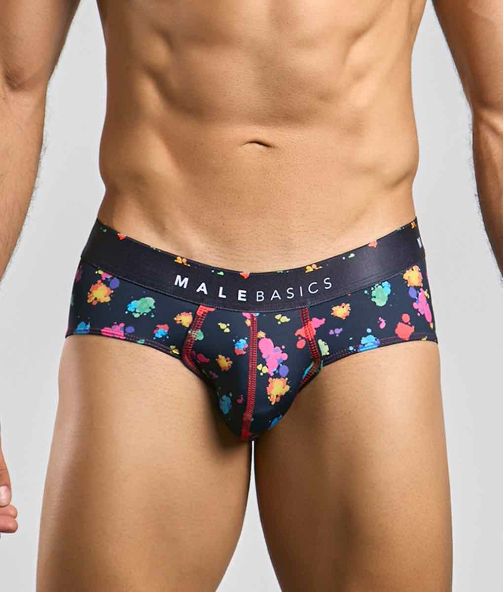 Malebasics New Hipster Brief Black Splash | MEN Brief | Malebasics | OUTFAIR | OUTFAIR