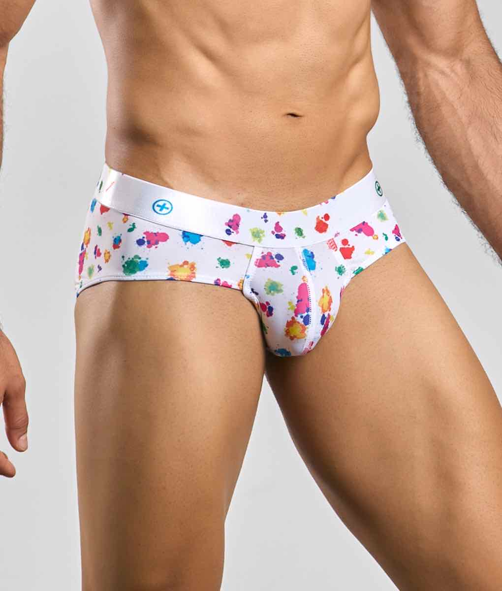 Malebasics New Hipster Brief White Splash | MEN Brief | Malebasics | OUTFAIR | OUTFAIR