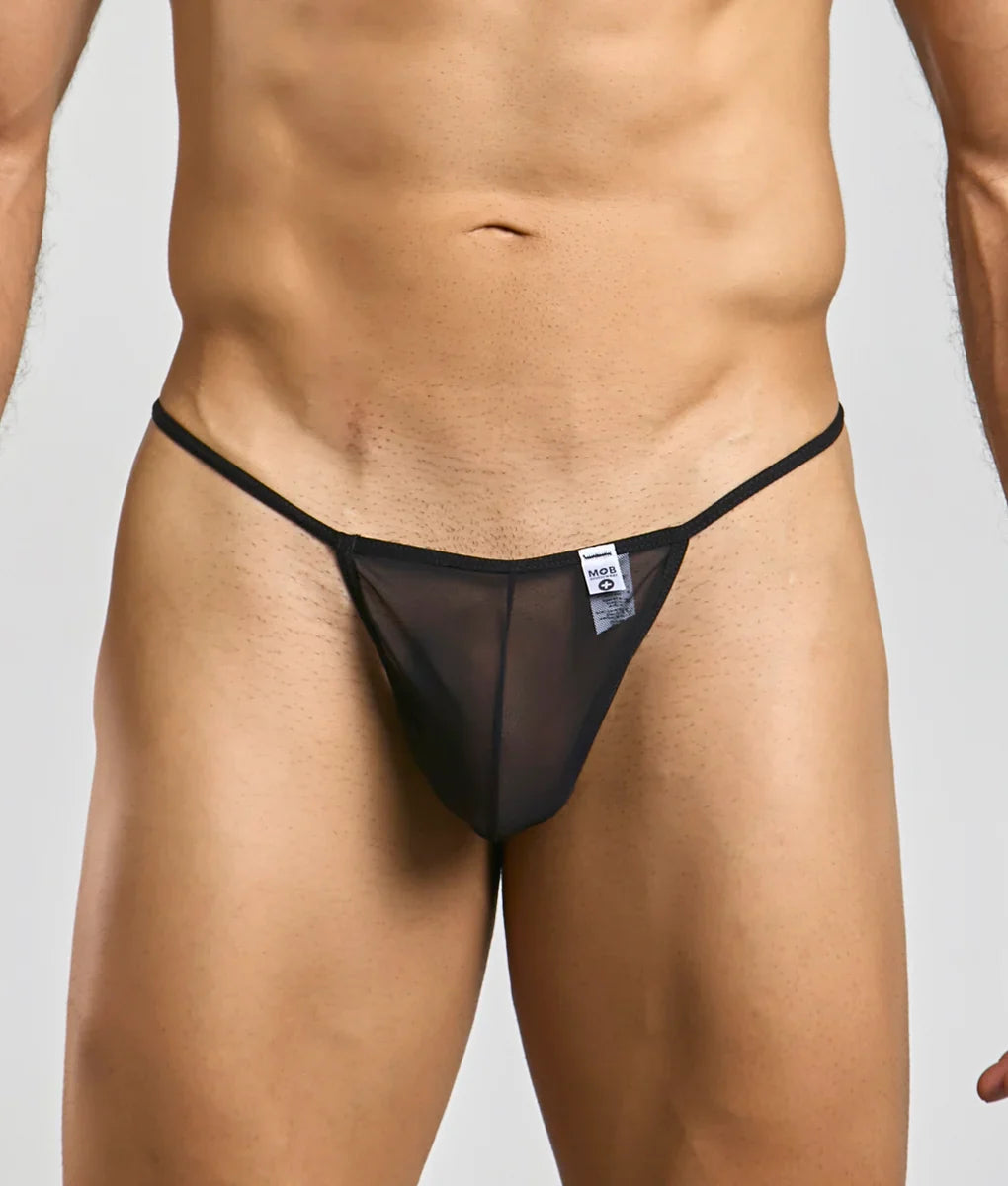 MOB Men's Sheer T Back Thong | MEN Thong | Malebasics | OUTFAIR | OUTFAIR