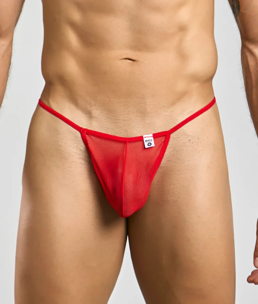 MOB Men's Sheer T Back Thong | MEN Thong | Malebasics | OUTFAIR | OUTFAIR