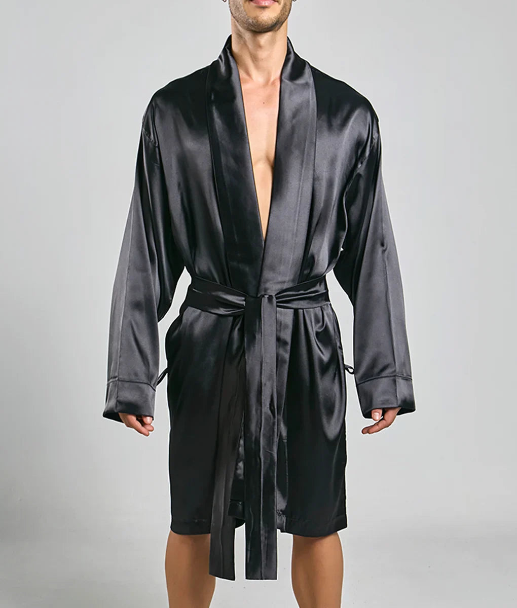 Malebasics Robe Satin | MEN Robe | Malebasics | OUTFAIR | OUTFAIR