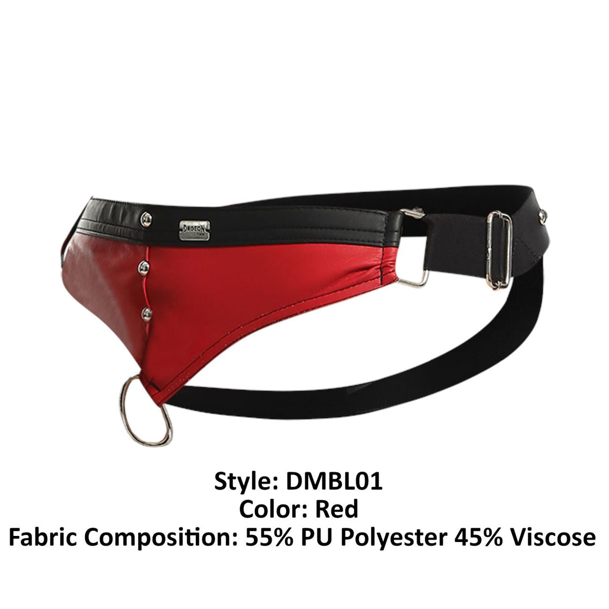 MaleBasics Men's Underwear DMBL01 DNGEON Cockring Jockstrap Color Red