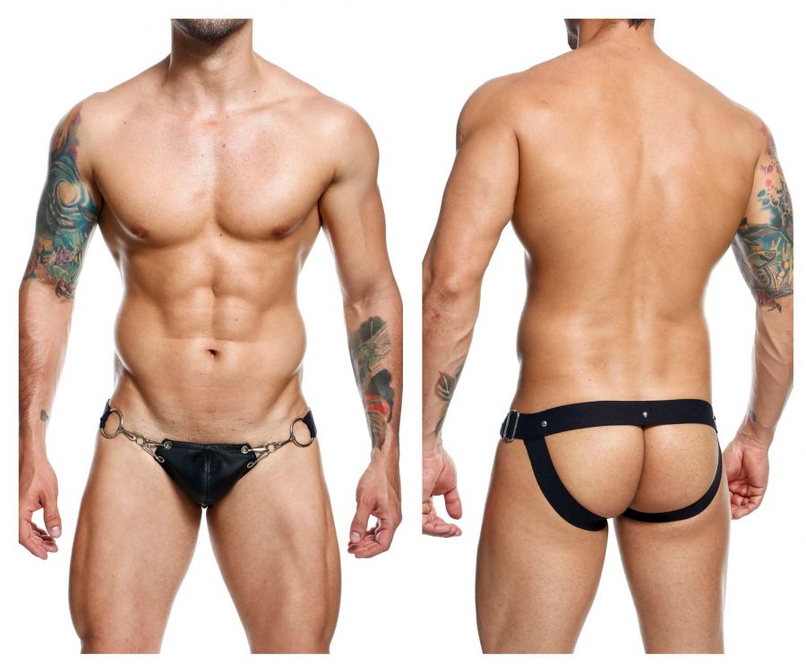 MaleBasics Men's Underwear DMBL03 DNGEON Snap Jockstrap Color Black